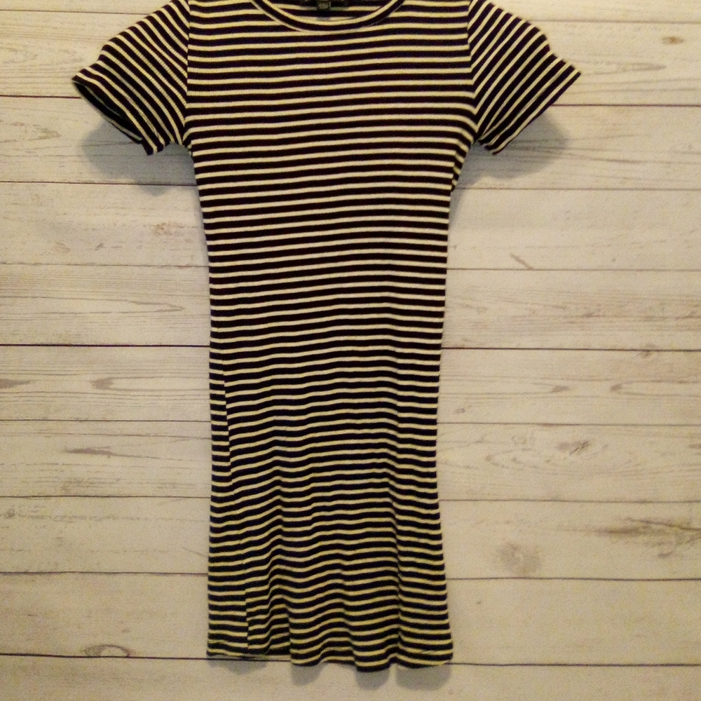 Brandy Melville Striped Cotton Ribbed Dress